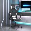 vidaXL Chaise de jeu de massage Noir et blanc Tissu
