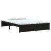 vidaXL Cadre de lit sans matelas noir bois massif 140x200 cm