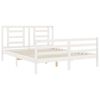 vidaXL Cadre de lit sans matelas blanc 160x200 cm bois massif