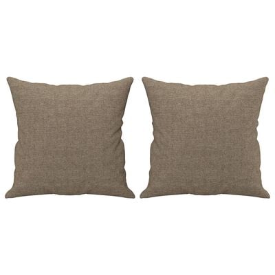 vidaXL Coussins décoratifs lot de 2 Taupe 40x40 cm Tissu