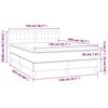 vidaXL Sommier &agrave; lattes de lit avec matelas et LED Rose 140x200 cm