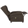 vidaXL Fauteuil de massage Marron fonc&eacute; Tissu