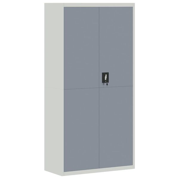 vidaXL Classeur gris clair et gris fonc&eacute; 90x40x180 cm acier