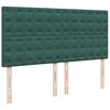 vidaXL Sommier &agrave; lattes de lit et matelas Vert fonc&eacute; 200x200cm Velours