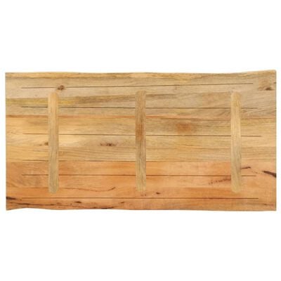 vidaXL Dessus de table 110x60x2,5 cm bord vivant bois massif manguier