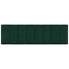 vidaXL Coussin de t&ecirc;te de lit Hanko vert fonc&eacute; 160 cm velours