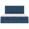 VidaXL Cadre de lit ottoman avec matelas bleu 200x200cm tissu