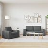 vidaXL Canap&eacute; 2 pcs Gris fonc&eacute; 182 x 80 x 82 cm tissu
