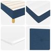 vidaXL Lit &agrave; ressort LED avec matelas avec LED Bleu 90 x 200 cm tissu