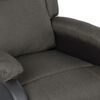 vidaXL Fauteuil de massage Gris fonc&eacute; Similicuir et tissu