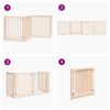 vidaXL Barri&egrave;re pour chiens avec porte 4 panneaux bois de peuplier