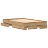 vidaXL Cadre de lit Ch&ecirc;ne artisanal 120 x 190 cm Bois d'ing&eacute;nierie