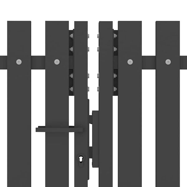 vidaXL Portail de jardin en acier 400 x 125 cm anthracite