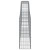 vidaXL Paniers &agrave; gabions arqu&eacute;s 15 pcs 400x30x80/100 cm Fer galvanis&eacute;