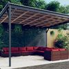 vidaXL Salon de jardin 10 pcs avec coussins R&eacute;sine tress&eacute;e Marron