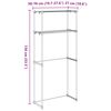 vidaXL &Eacute;tag&egrave;re pour machine &agrave; laver Blanc 70 x 27 x 136 cm Aluminium