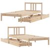 vidaXL Cadre de lit sans matelas 90x190 cm bois de pin massif
