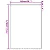 vidaXL Rideau en Dentelle Floral Blanc 280 x 200 cm Polyester