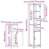 vidaXL Ensemble de mobilier de salle de bain 4 pcs Ch&ecirc;ne noir