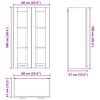 vidaXL Armoire suspendue avec stockage Bois ancien 60 x 31 x 100 cm