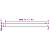 vidaXL Rideau en Dentelle Floral Blanc 120 x 1200 cm Polyester