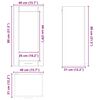 vidaXL Armoire suspendue 2 pcs Ch&ecirc;ne artisanal 40 x 31 x 80 cm