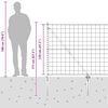 vidaXL Cl&ocirc;ture avec poteau Gris 1,2 x 25 m Acier