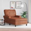 vidaXL Chaise longue avec coussin Marron 91 x 157 x 91 cm PU antique