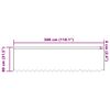 vidaXL Rideau en Dentelle avec des rideaux Blanc 80 x 300 cm Polyester