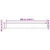 vidaXL Rideau en Dentelle avec des rideaux Blanc 80 x 600 cm Polyester