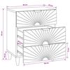 vidaXL Table de chevet 50 x 33 x 62 cm Bois de mangue massif