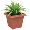 vidaXL Pot de Fleurs Carr&eacute; 24 pcs Rouge brique 38 x 38 x 30 cm