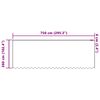 vidaXL Rideau en Dentelle avec des rideaux Blanc 260x750cm Polyester