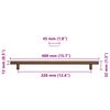 vidaXL Poign&eacute;es d'armoire 5 pcs bronze 320 mm acier inoxydable
