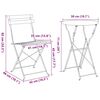 vidaXL Ensemble bistro pliant 3 pcs Anthracite Acier