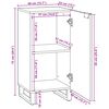 vidaXL Buffet Blanc 40 x 33 x 75 cm bois de manguier massif