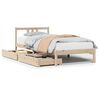 vidaXL Cadre de lit sans matelas 75x190 cm bois de pin massif