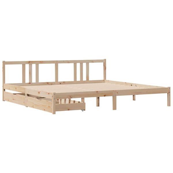 vidaXL Cadre de lit sans matelas 180x200 cm bois massif de pin