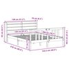 vidaXL Cadre de lit avec t&ecirc;te de lit sans matelas 120x200 cm