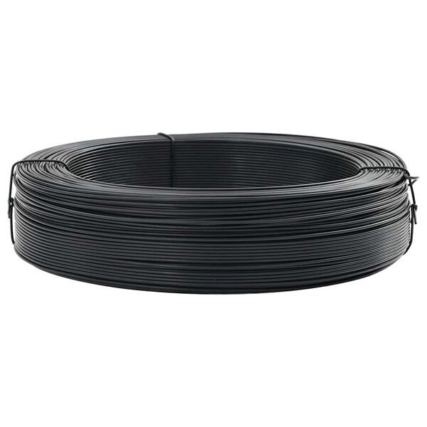 vidaXL Fil de liaison de cl&ocirc;ture 250 m 1,4/2 mm Acier Anthracite