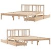 vidaXL Cadre de lit sans matelas 135x190 cm bois de pin massif