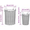 vidaXL Panier de Plante avec stockage 2 pcs Gris Rattan Kubu