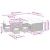 vidaXL Ensemble de canap&eacute; de jardin 13 pcs Noir polyrotin