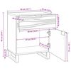 vidaXL Cabinet de chevet Marron 50 x 33 x 60 cm Bois d'acacia massif