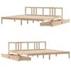 vidaXL Cadre de lit sans matelas 200x200 cm bois massif de pin
