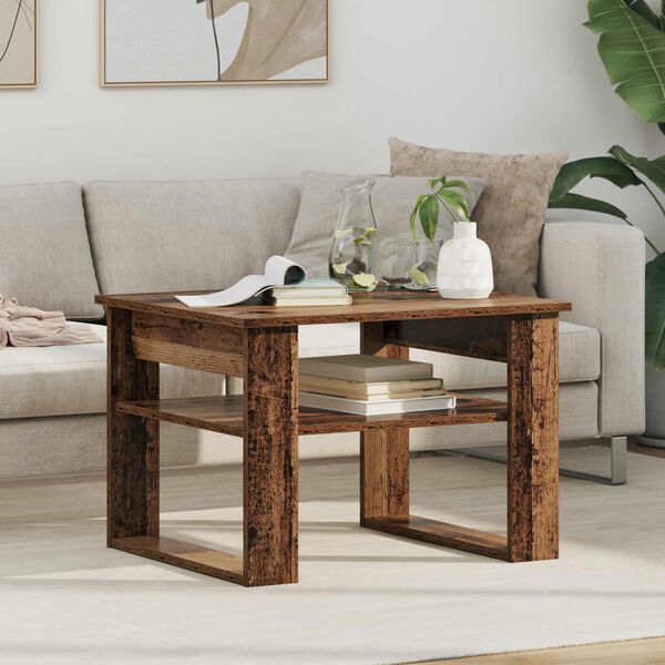 vidaXL Table basse Bois ancien 64 x 54 x 44 cm Bois d'ing&eacute;nierie
