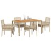 vidaXL Ensemble de salle &agrave; manger pour jardin 5 pcs Beige polyrotin