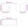 vidaXL Armoire de cuisine Blanc 80 x 31 x 40 cm Bois d'ing&eacute;nierie