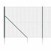 vidaXL Cl&ocirc;ture en treillis m&eacute;tallique et piquet d'ancrage vert 1,4x10m