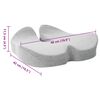 vidaXL Oreiller avec oreiller Gris clair 50 x 43 x 10 cm Coton